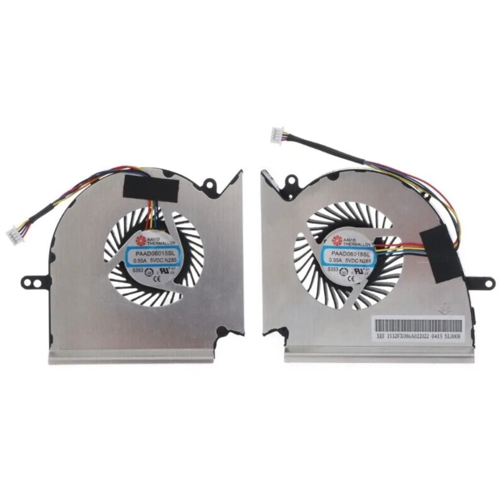 

Replacement Laptop CPU+GPU Cooling Fan for MSI GE75 GP75 GL75 WE75 Series 5V 0.55A PAAD06015SL N285 / PAAD06015SL 285