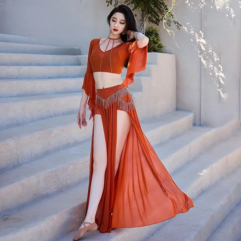 

Women Comfortable and Breathable Training Clothing Oriental Dance Professional Practice Clothes Autumn BellyDance Costume