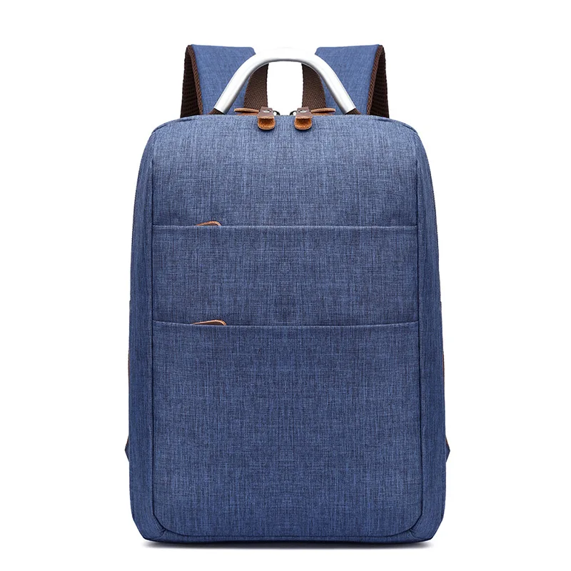 Metal Handle Casual Large Capacity Canvas Multi-Compartment Zipper Laptop Bag Travel Backpacks Men's Backpack