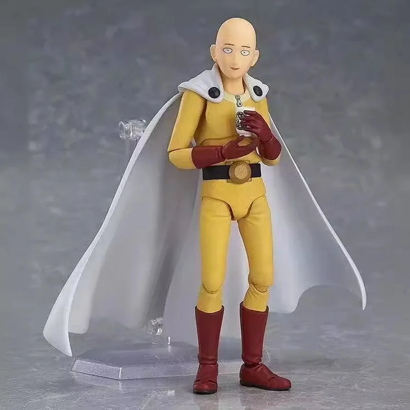 15cm One Punch Man Saitama Multiple Accessories Anime Figure Model Statue Boys Collection Desktop Decoration Ornament Toy Gifts