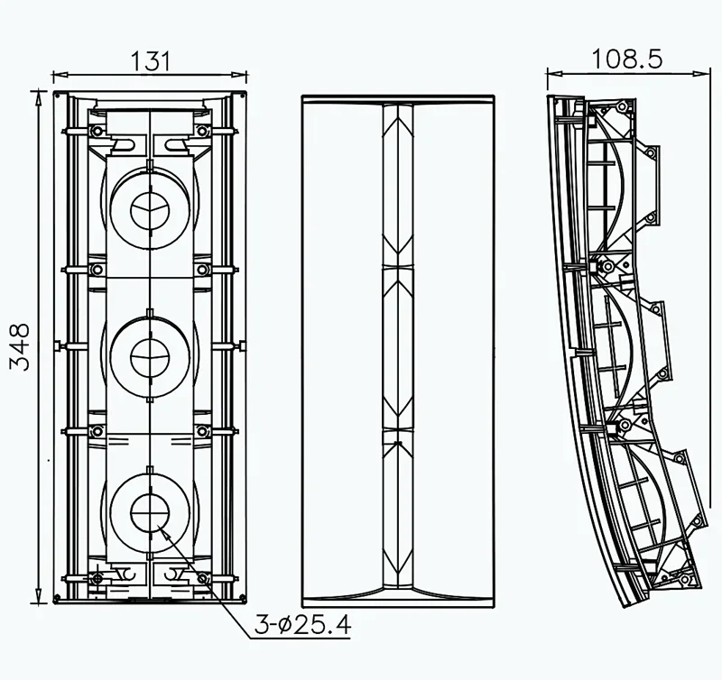 MW Audio Sy65 Säulenlautsprecher HF Horndiffusor, Größe 348L*131W*108,5 MM – Detail 1