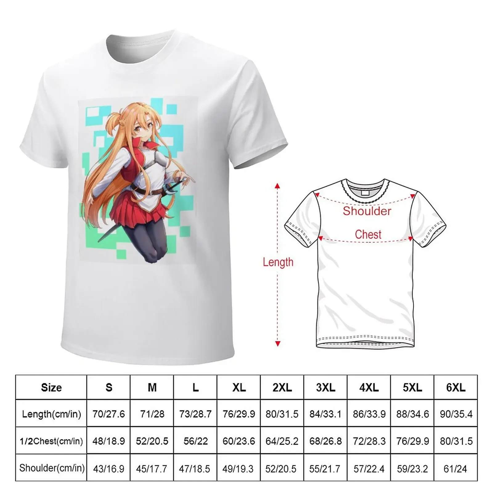 Sword art online Asuna (SAO) T-Shirt blacks oversizeds sweat designer t shirt men