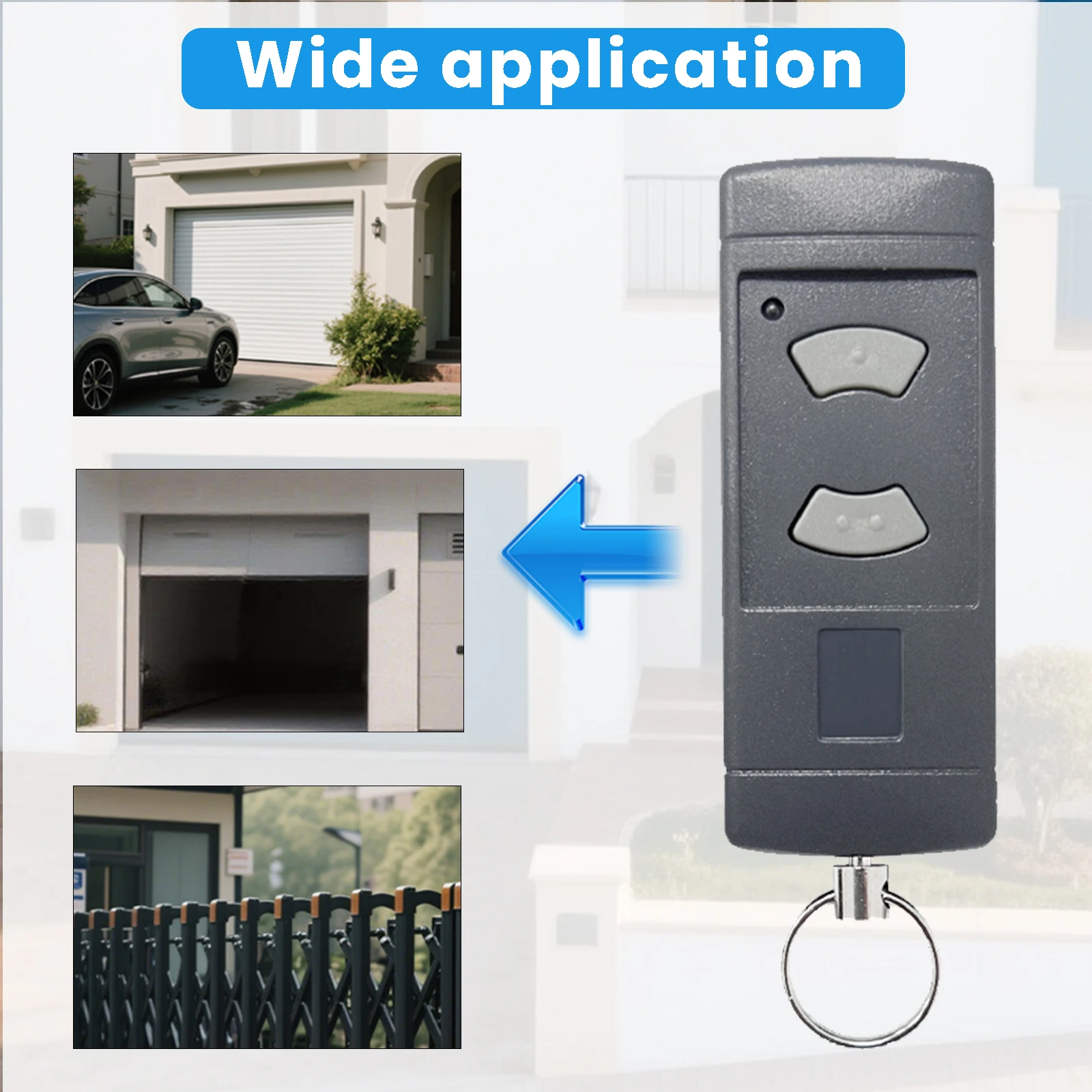 For HORMANN HSE2 HSE4  Gate Door Remote Control Compatible With HSM2 HSM4 HS2 HS4 40.685 Grey Button Transmitter Garage Opener