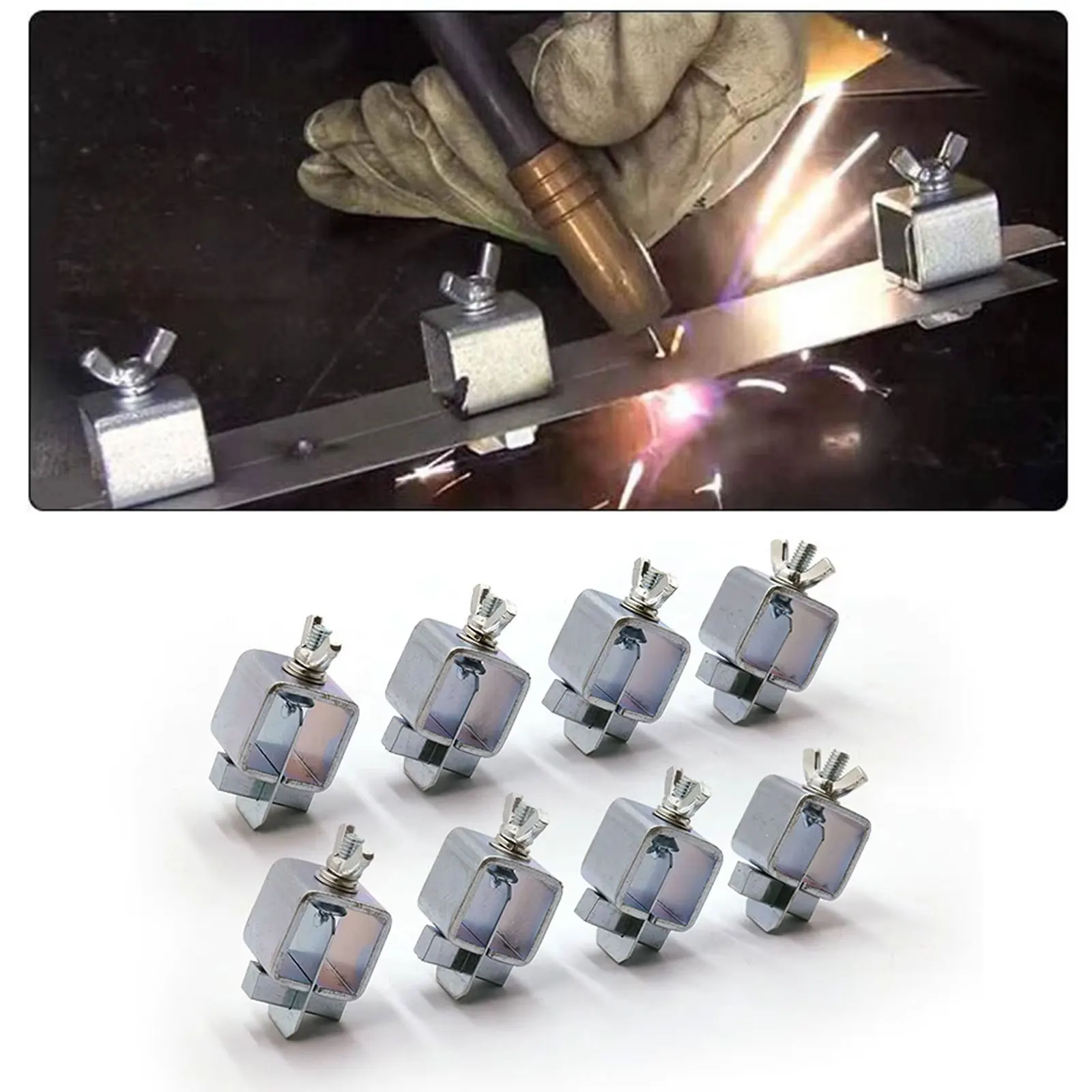 8/16PCS Welding Clamps For Car Door Sheet Metal Butt Clamps Weld Clips Holder Welding Positioner For Car Door Skin Panel