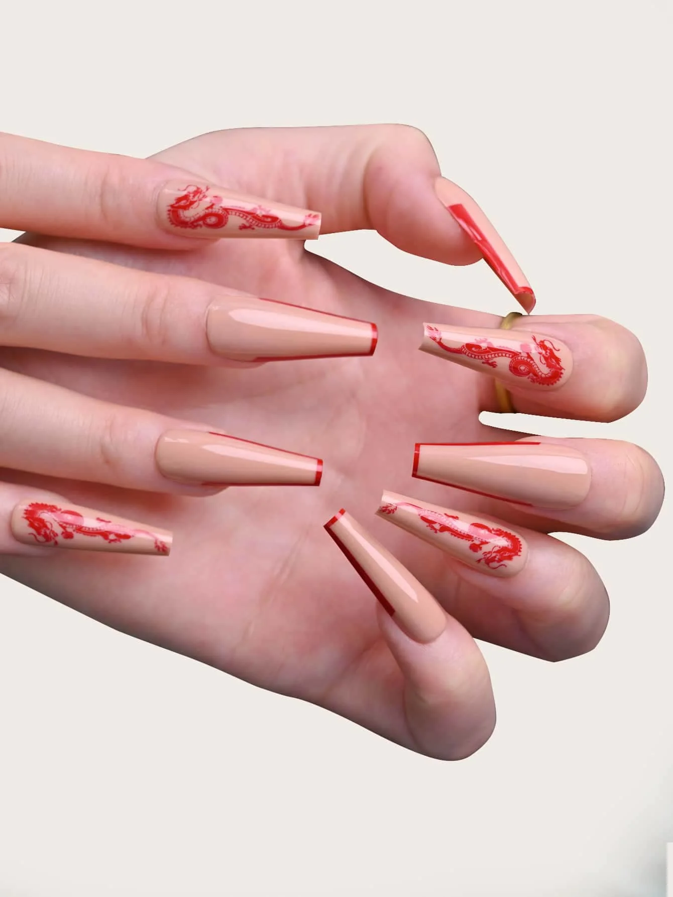 10個入り 取り外し可能なショートプレスオンネイル Y2Kラインストーン付き付け爪 グルー付き バレエ風 スイートクールガールズ 人工付け爪チップ