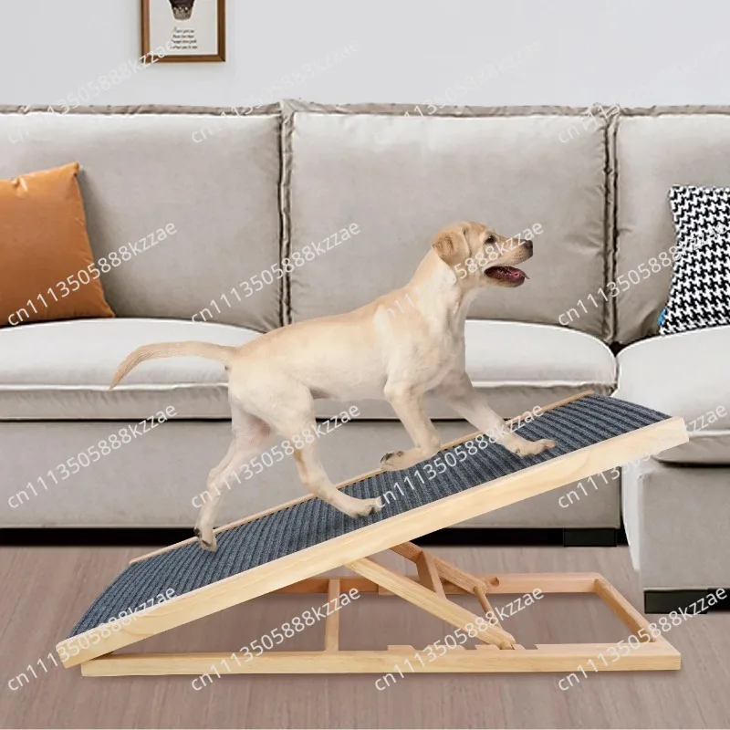 Wooden Dog Stairs Slope Adjustable Indoor Pet Ladder Portable Foldable Pet Ladder