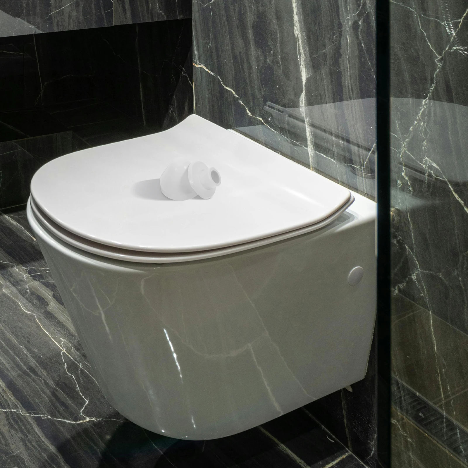 

2pcs Bolt Covers Wall Hanging Decorative Plastic Seat Caps Easy Install Bathroom Accessories Universal Fit For Standard Toilets