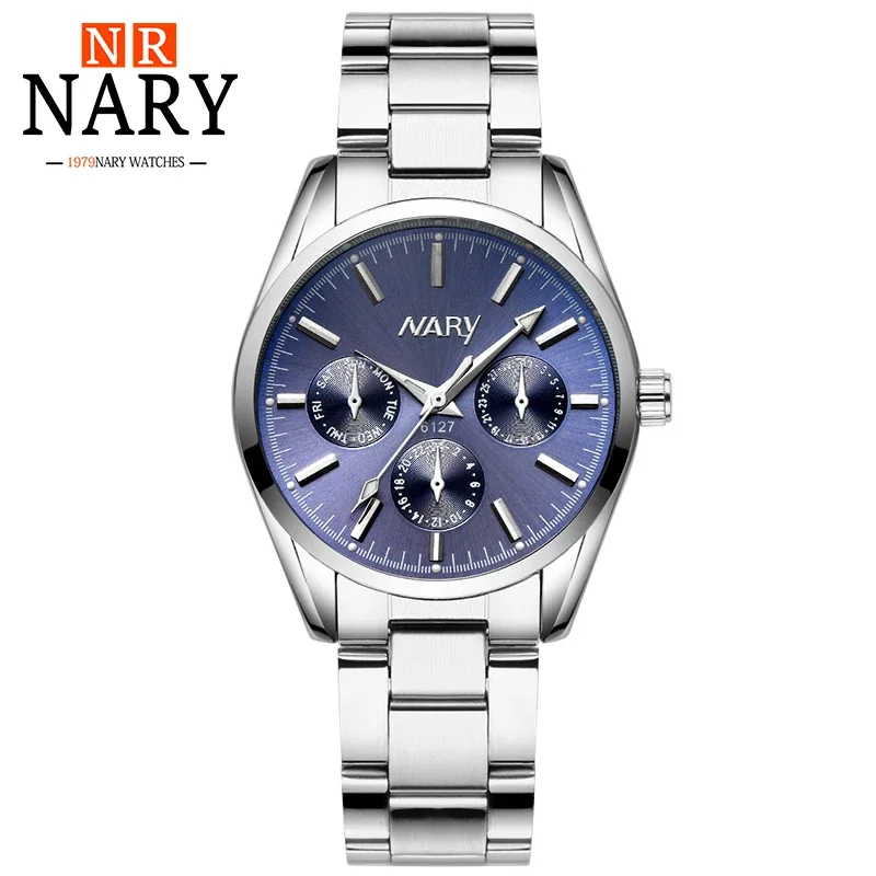 Luxury Watch for Women Luxury Fashion Rhinestone Stainless Steel Fake Three Eyes Quartz Women Watch Gift for Lady Relógio Femino