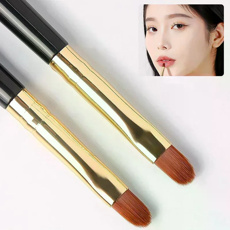 /YOV/Retractable Lip Makeup Brush Lipstick Lip Gloss Brush Eyeshadow Foundation Brush Applicator Travel Cosmetic Beauty Tool