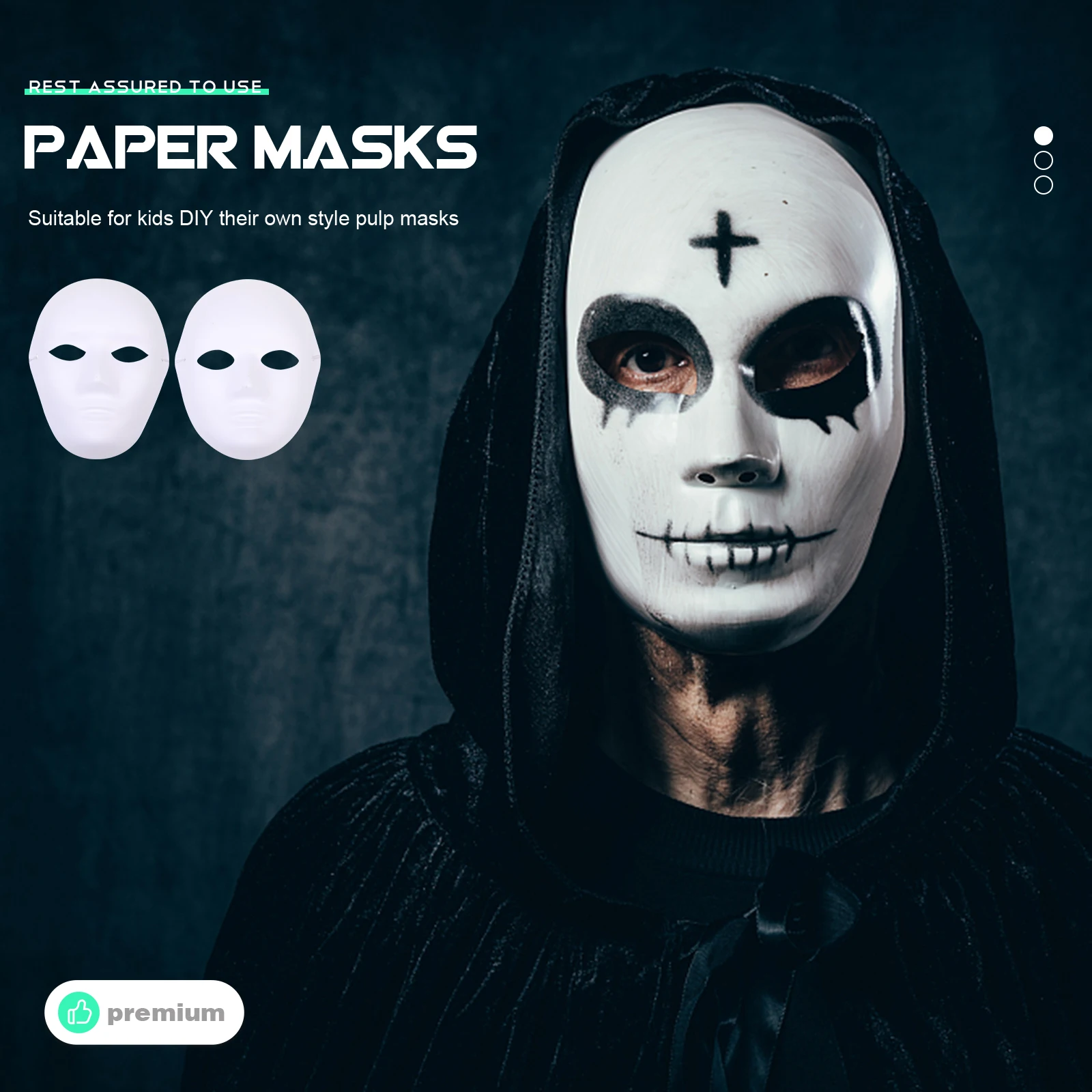 

DIY Masquerade Supplies White Paper Mask for H Painted Craft Masks Party Accessories Prom Decorations Paintable Face Masks