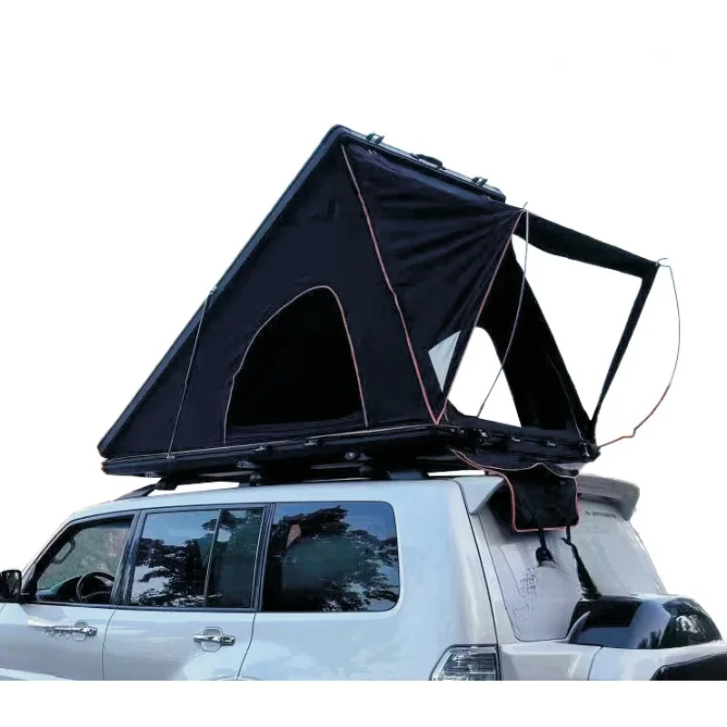 Hot Sale Aluminum Folding Rooftop Tent 2 Person Triangle Outdoor Camping Tent with Wide View Window & Ladder
