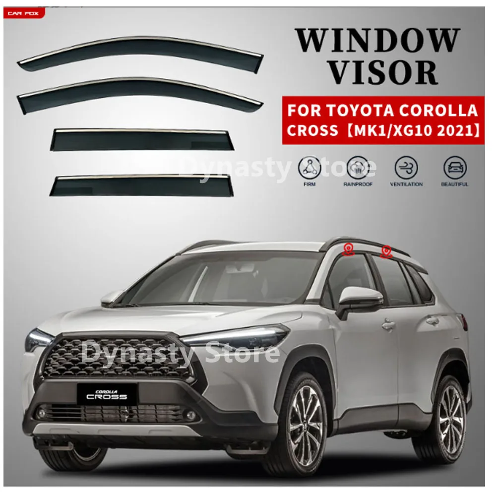 

Car Window Visor Waterproof Protect Sunny Rainy Shelter Auto External Accessory For TOYOTA COROLLA CROSS XG10