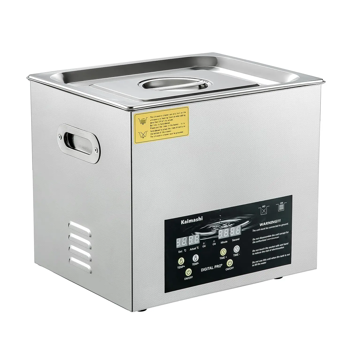 Macchina per la pulizia ad ultrasuoni da 10 litri con timer digitale e riscaldatore, pulitore ad ultrasuoni in acciaio inossidabile per la pulizia del circuito stampato Par