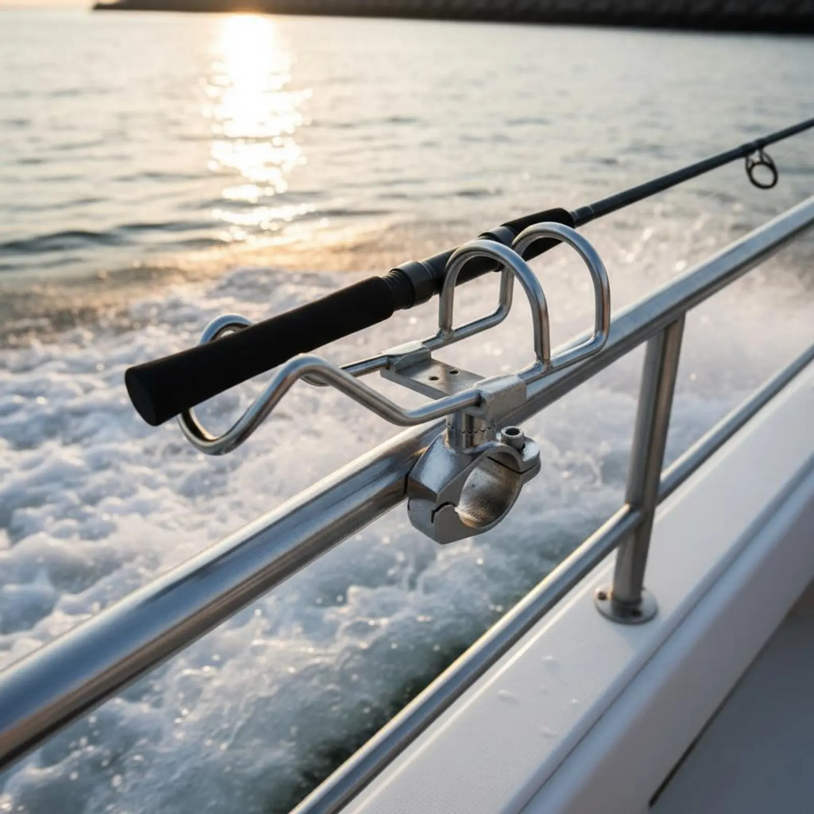 

Boat Rail Mount Rod Holder Stainless Steel Fishing Rod Holder Adjustable Fishing Pole Bracket Rustproof