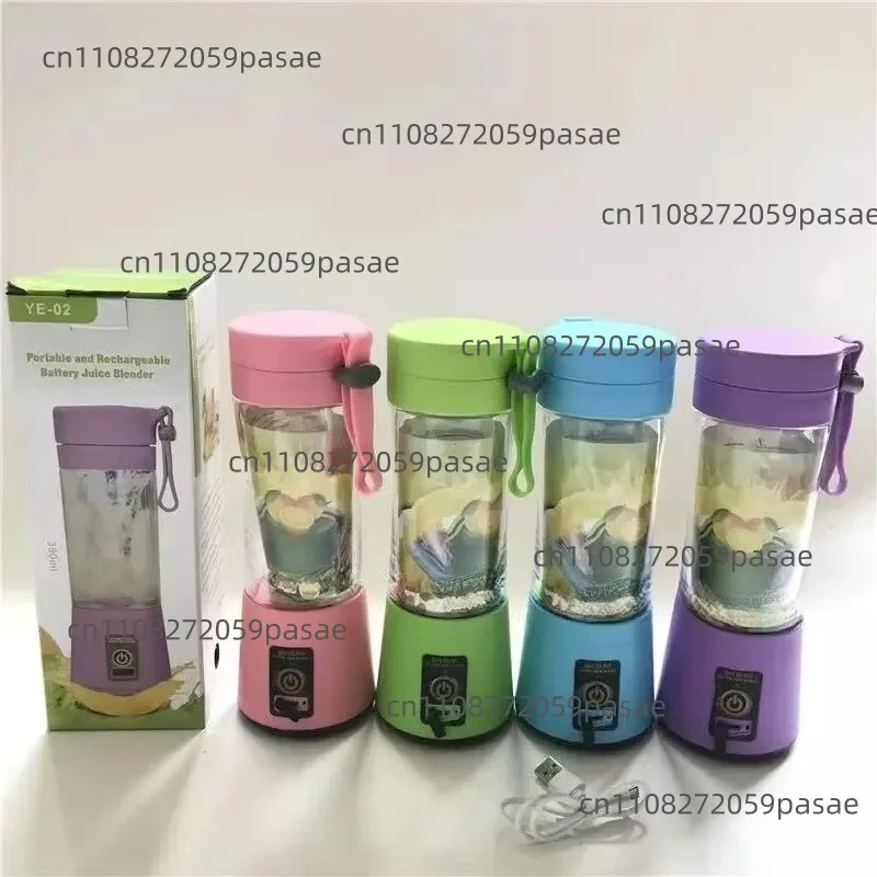 High Quality 380 ML Handheld Food Processor with 6 Rechargeable Electronic Plastic Orange Blender