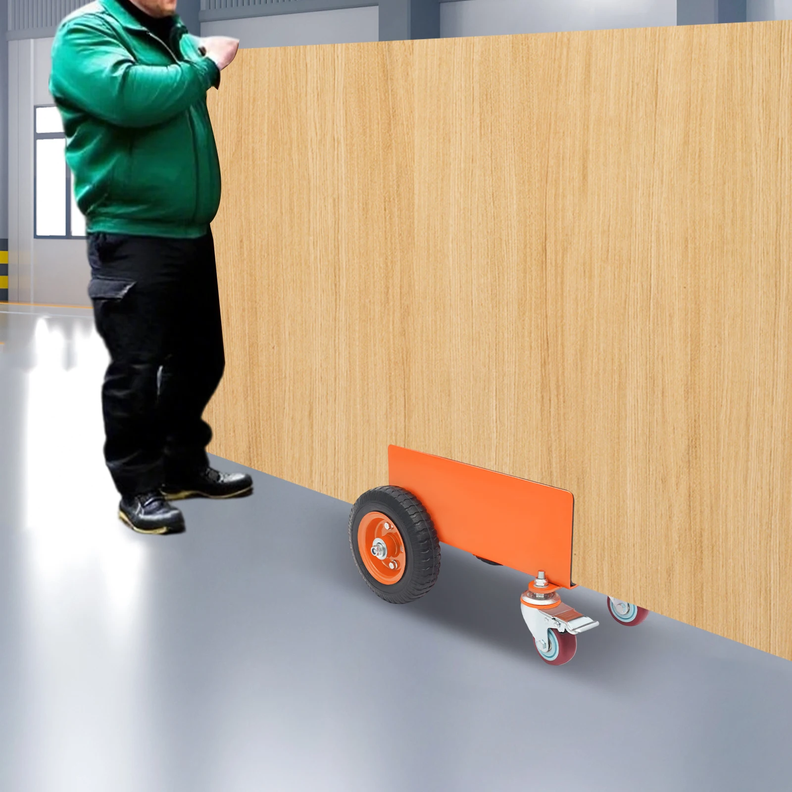 Rough Terrain Panel Slab Mover Cart, Alloy Steel Panel Dolly with Pneumatic Wheels,Stone Slab Transport Cart, 300KG Max Load for Moving Wall Panels