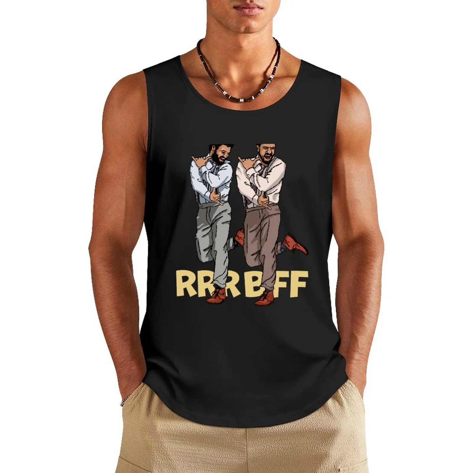 

RRR BFF Dance Tank Top Men's summer clothes 2025 Fitness men clothing Men's t-shirts Short sleeve