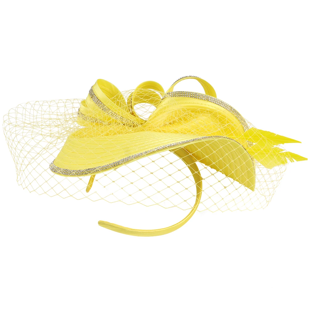 

Mesh Yarn Hats for Women Fascinators Tea Party Wedding Banquet Reusable Hair Fascinators Satin Bonnet Elegant Fashionable Dressy