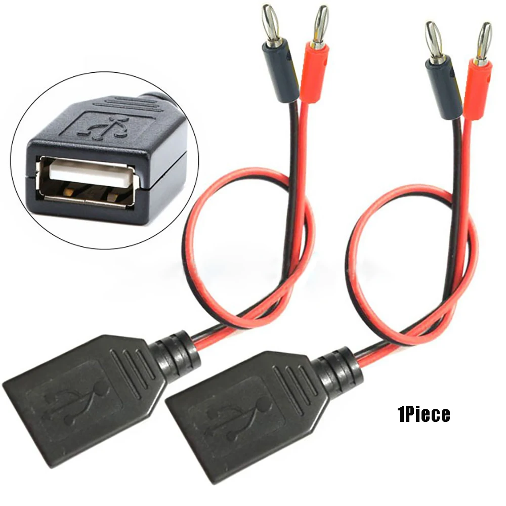 1Piece USB Male To 4MM Banana Plug Test Wire A Male Charging Wire USB Plug To Banana Head Connection Conductive Wire  Cable Line