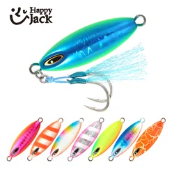 Happyjack-Metal Pesca Jig Lures, Lento Jig Lures, Combater Fundição, Jig Fish Lure, 5 7 10 15 30g