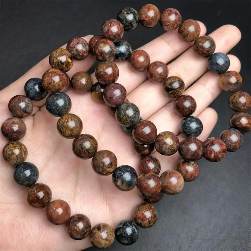 10.5MM Natural Colored Peter Stone Bracelet For Women Men Love Gift Crystal Beads Strands Jewelry Gift 1PCS