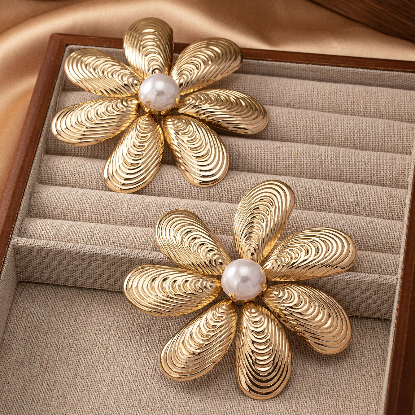 Large Metal Flower Earrings fo - Women'S Accessories Jewelry Sale recension och pris