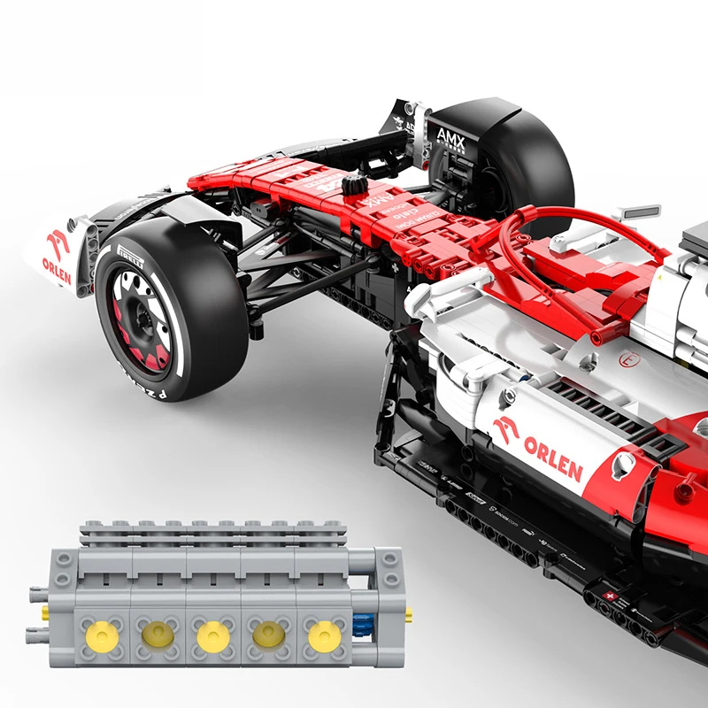 New MOC 1:8 Technical Remote Control F1 Racing Car Building Blocks Bricks Model Assembling Toys for Boys Christmas Gift Set