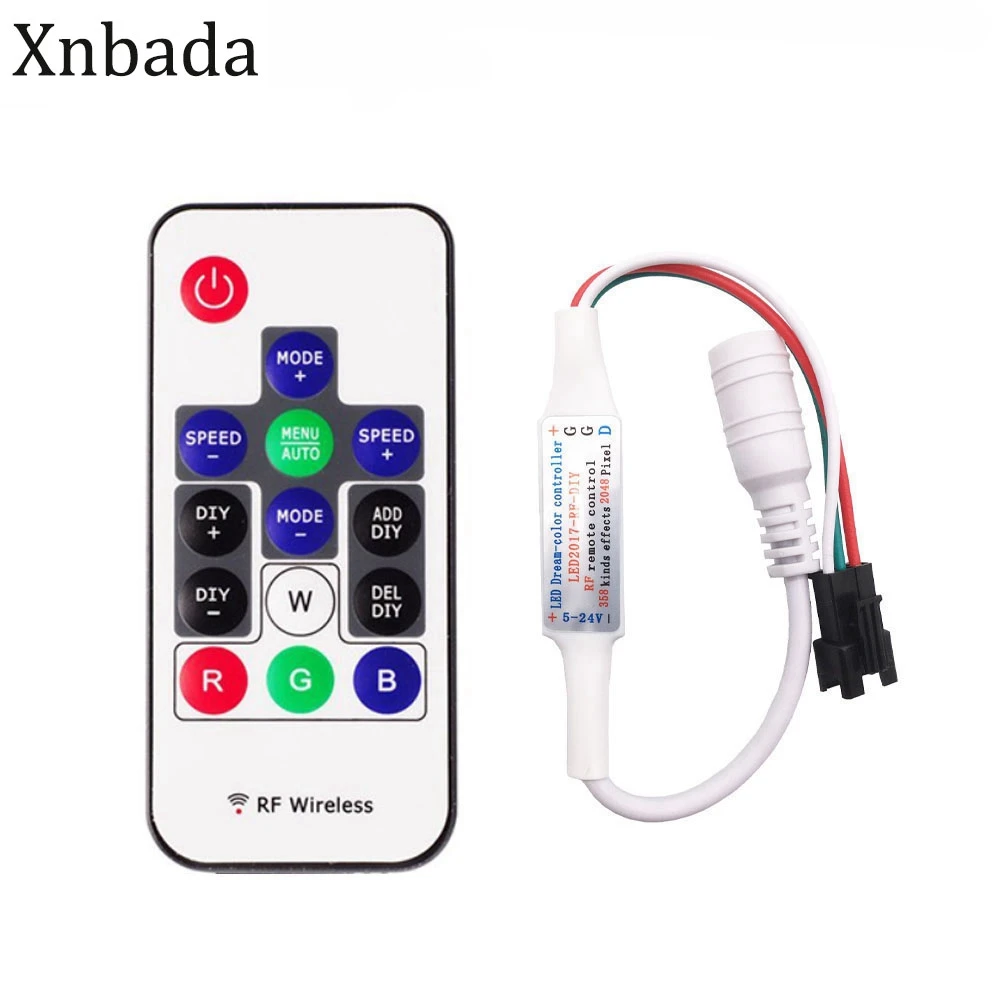 Led Strip Licht WS2812B WS2811 Rgb Led Controller;14Keys Rf Wireless Remote Controller DC5-24V