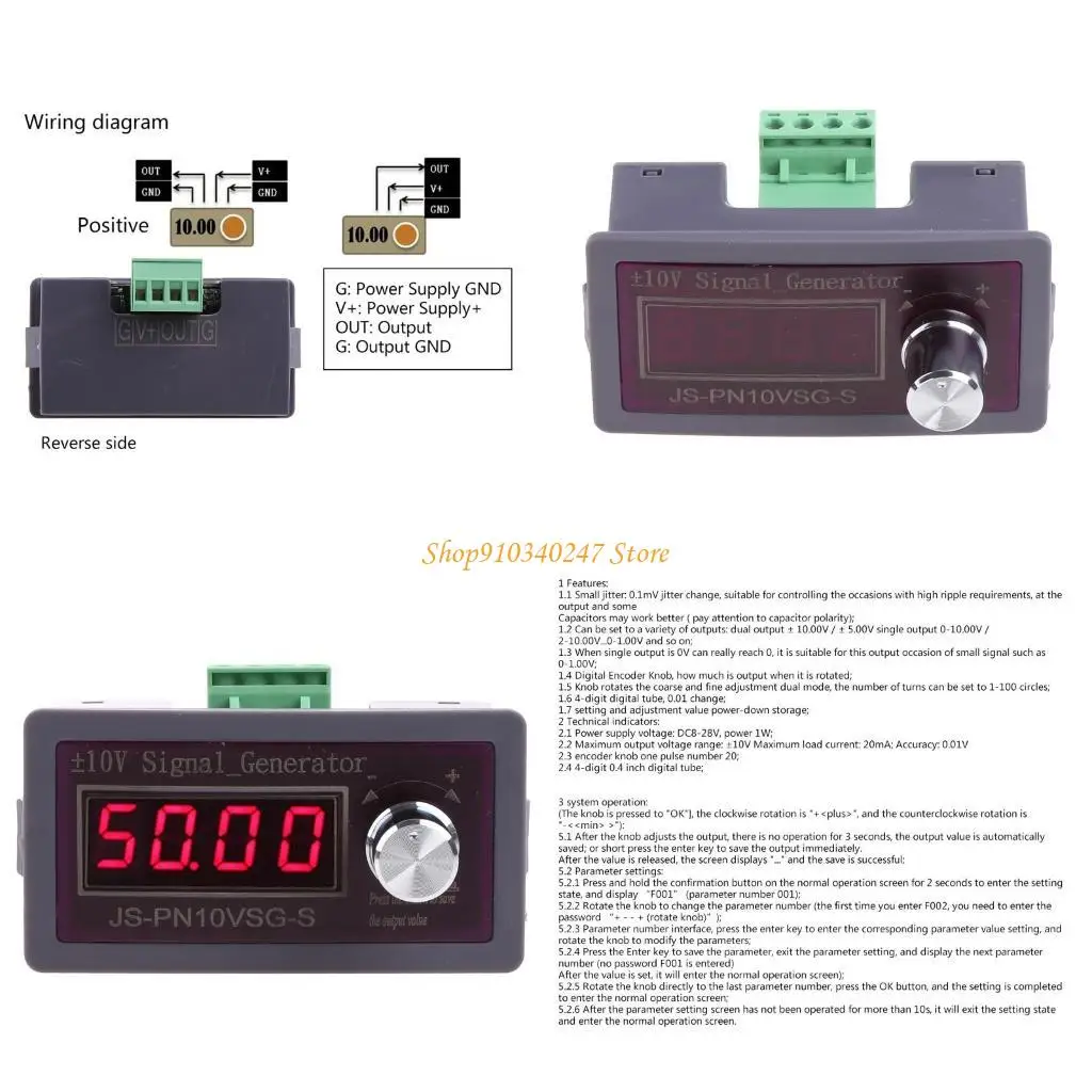

Q22A ±10v -10v-0-10V Generator for DC 8-28V Constant Current Source St