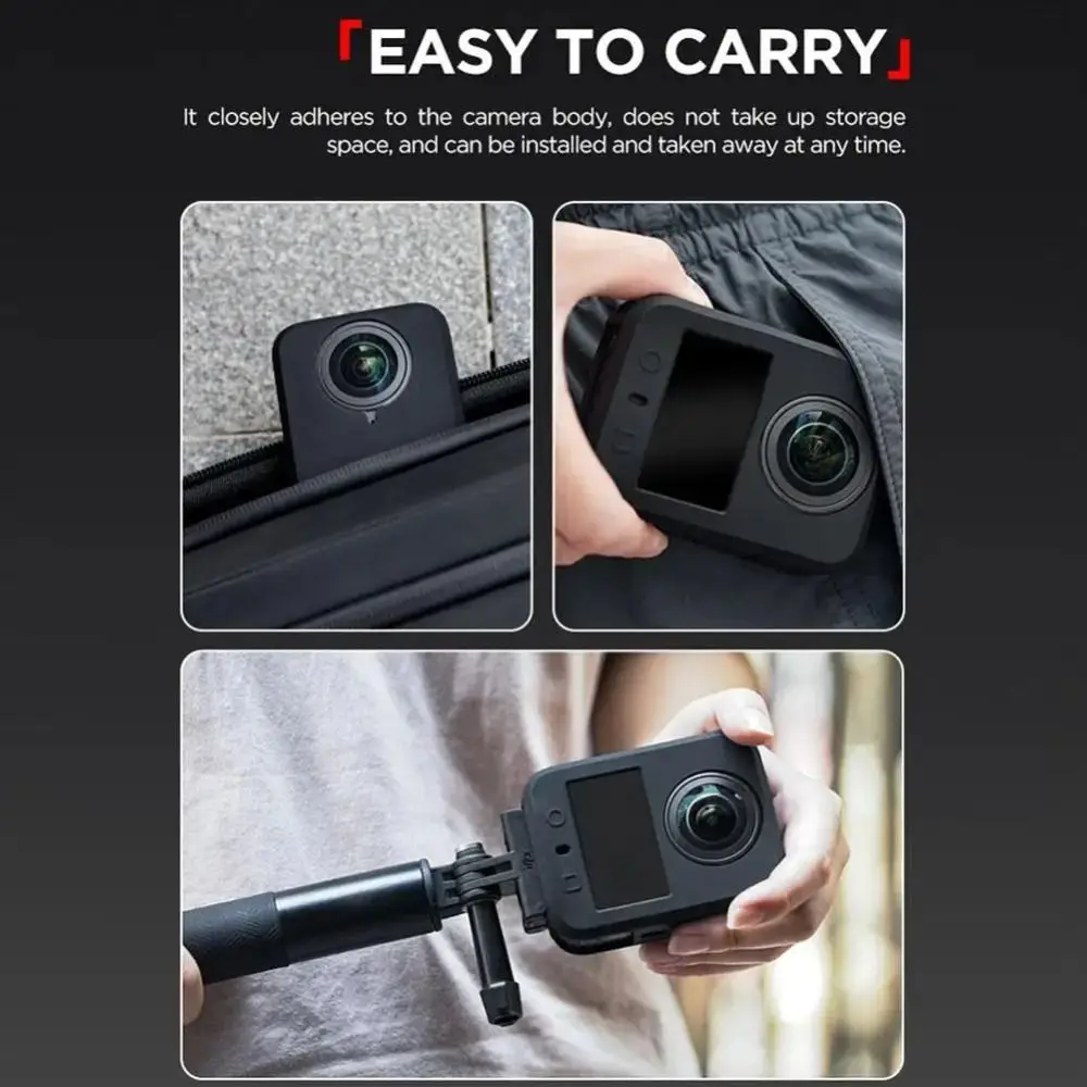 حافظة واقية من السيليكون تغطية كاملة مضادة للصدمات غطاء حماية للجسم مضاد للخدش لهاتف DJI Osmo 360