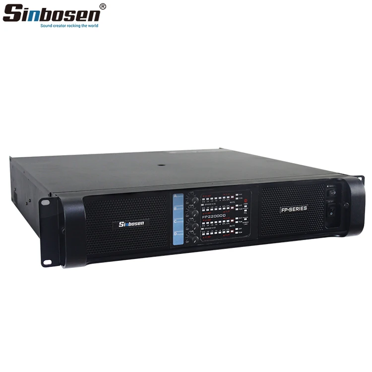 fp22000q Sinbosen professional power amplifier 5000w 4 channel class td music amplifier