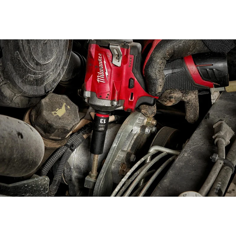 Milwaukee 49-66-7007 Impact Socket Set, Metric Shallow Impact Sockets Organizer Rail Kit for Automotive Impact Wrench Repair
