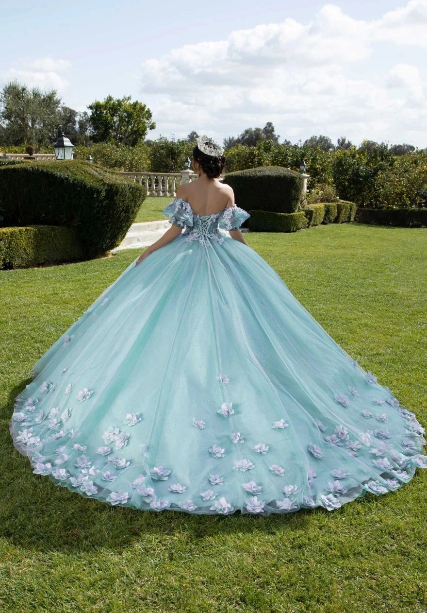 Tule Floral Princesa Quinceanera Vestidos, Vestido de baile, Querida Tule, Doce 16 Vestidos, 15 Anos, Mexicano