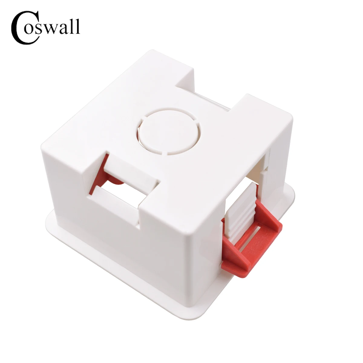 Coswall 1 Gang PVC Dry Lining Box do płyt gipsowo-kartonowych / skrzynek gipsowo-kartonowych / skrzynek gipsowo-kartonowych Głębokość 50 mm Przełącznik ścienny BOX Gniazdo ścienne Kaseta