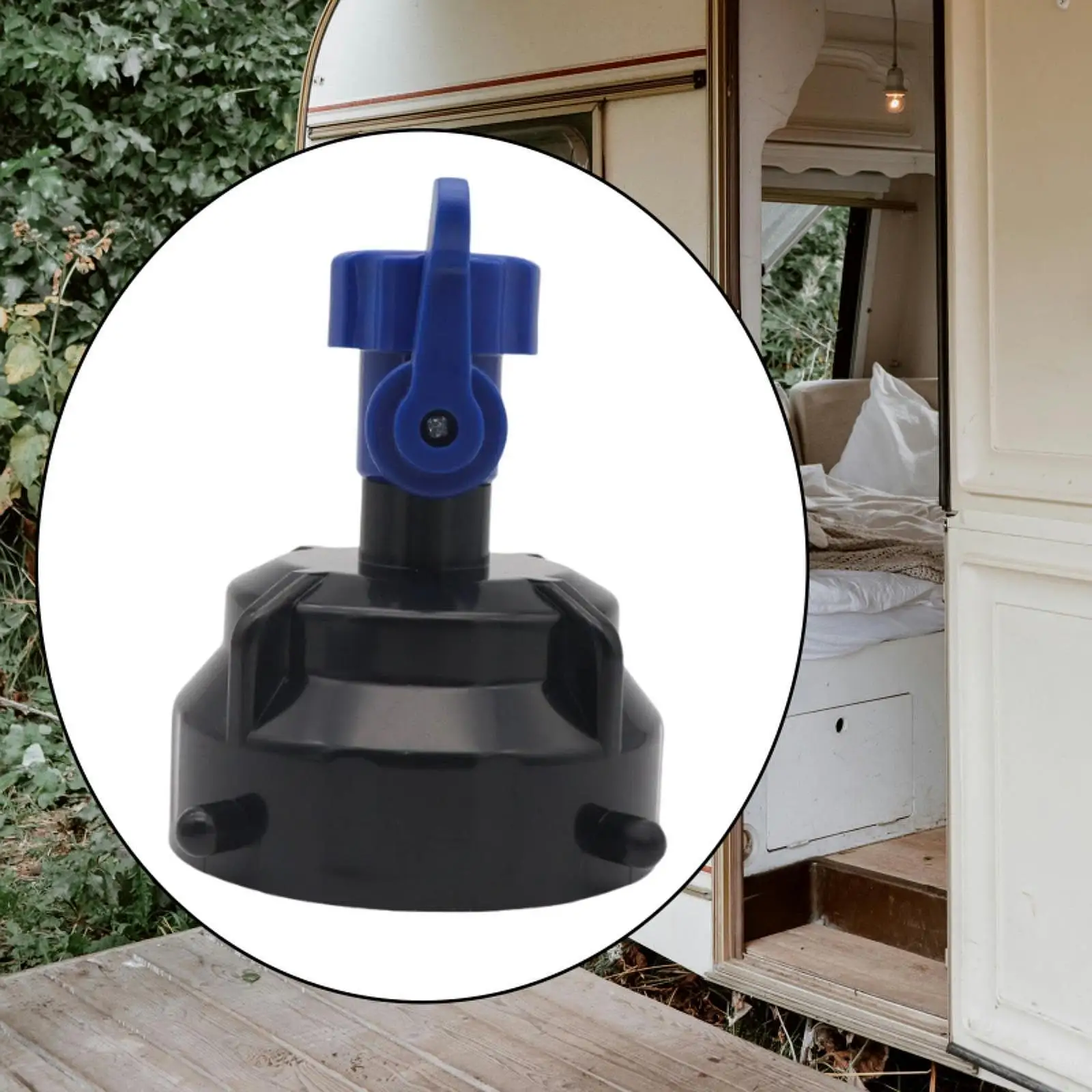 RV Sewer Hose Rinser Motorhome Waste Pipe Cleaner with Flow Control Valve Ideal for Garden Hose Cleaning and Storage