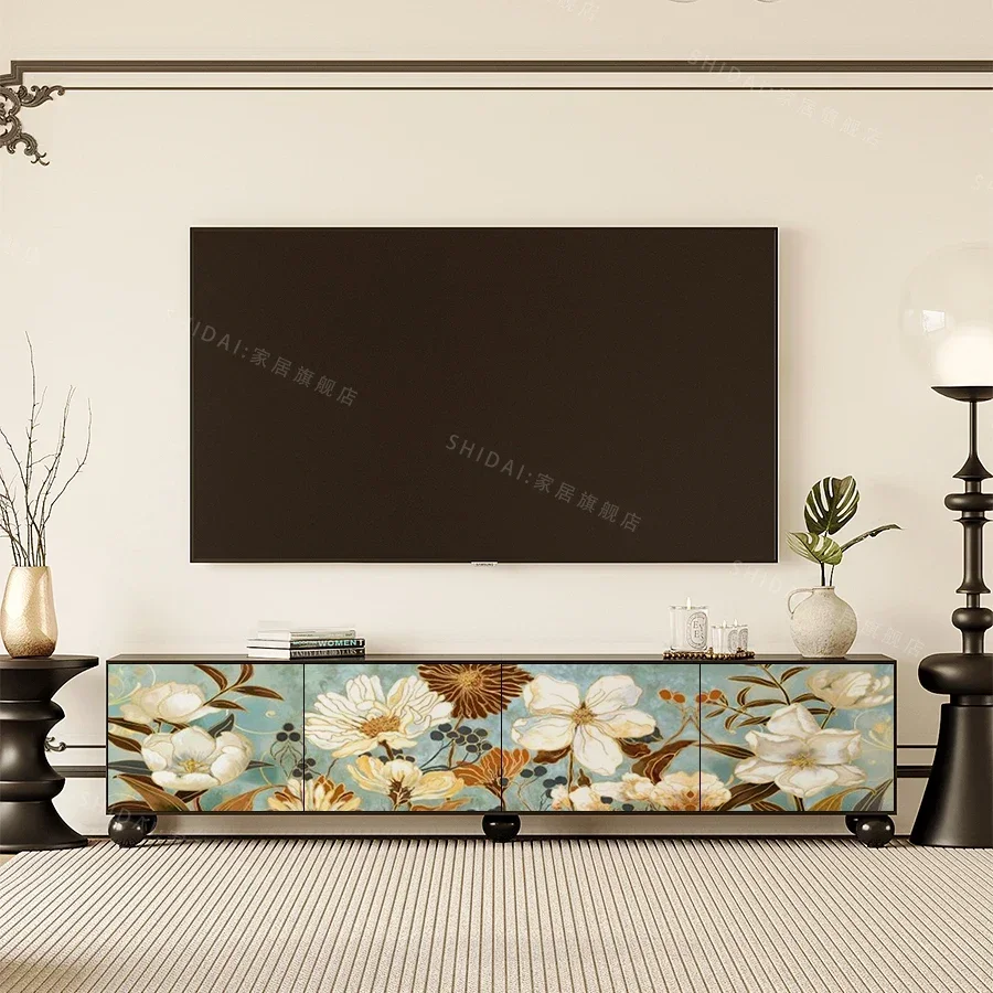 

Американский Ретро Цветок Высокие Ноги Маленькая Квартира Гостиная Домашний Простой Напольный Шкаф Для Хранения Спальни Шкаф Для Хранения