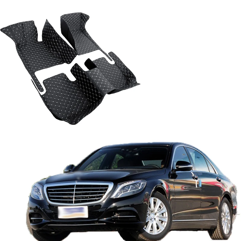 Interior Accessories Car floor mats for BENZ S class Sedan Four seats W222 2014 2015 2016 2017 2018 2019 2020 Custom auto foot