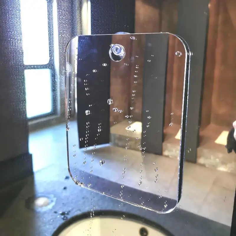 

Acrylic Anti Fog Mirror Shower Shaving Fogless Mirror Washroom Unbreakable Portable Travel Shaving Bathroom Accessories Tools