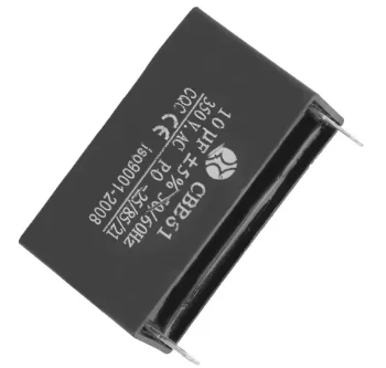350V Capacitor CBB61 CBB61 Capacitor Fan Motor Starting Plastic Capacitor 350VAC 10UF+-5% 50/60Hz Capacitor Generator Capacitor
