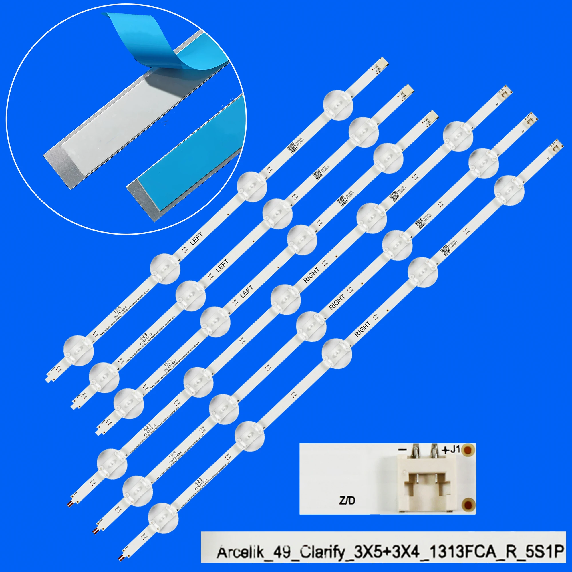 

Лента светодиодной подсветки для 49 GUB 7065 A49L 7950 5B, A49L 8850 5B B49L 7950 5B B49L 8850 5B B49L 8860 5S 49 VLX 8000 BN 49 VLX 8000