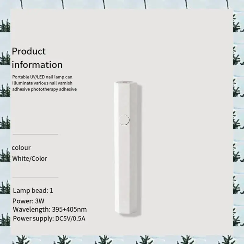 

Nail Art Handheld Light Hexagonal Light Storage Nail Art Quick Dry Pen Easier To Operate