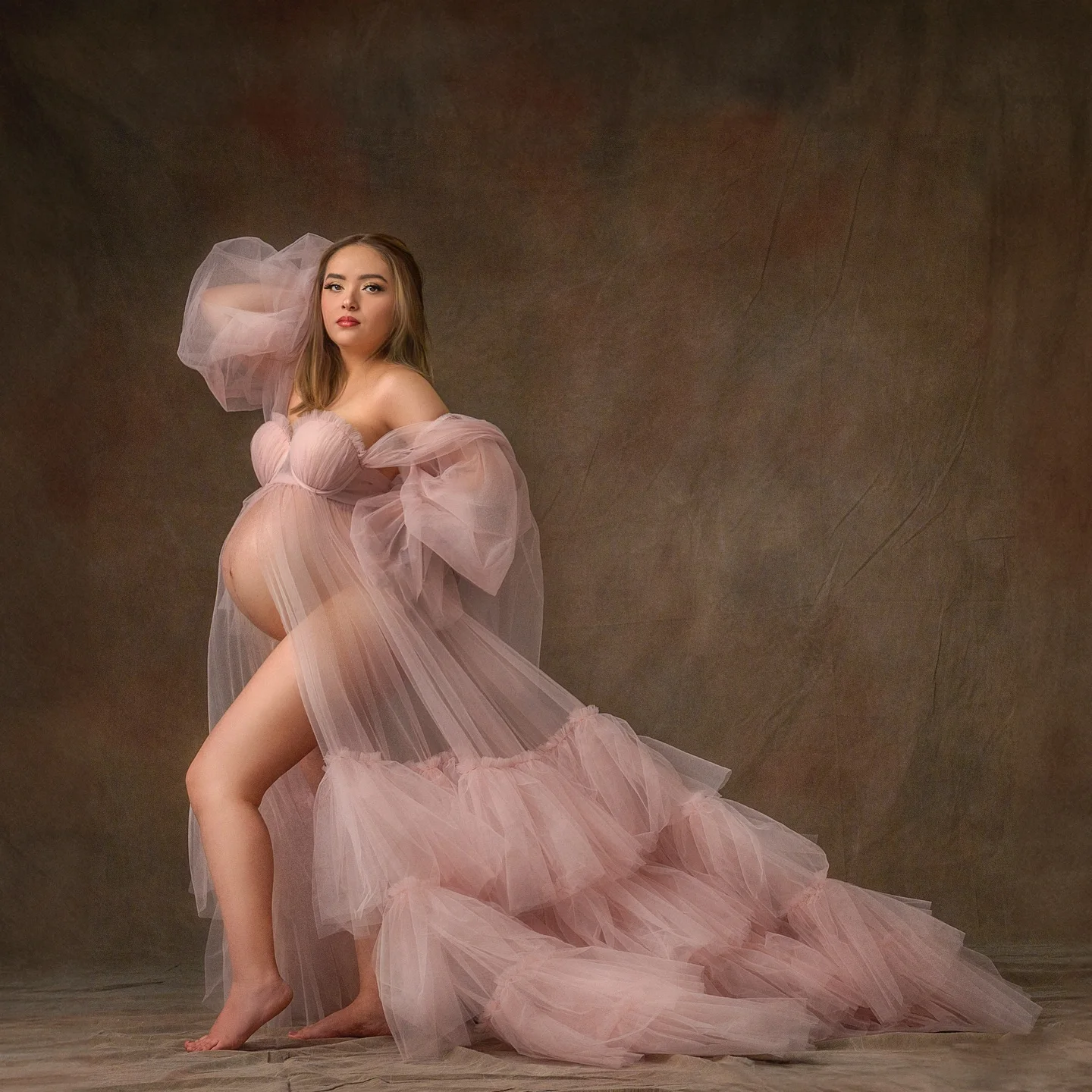 

Pink Maternity Dress for Photoshoot Sexy Sweetheart Prom Party Gowns Ruched Front Slit Photo Vestido For Babyshower Customized