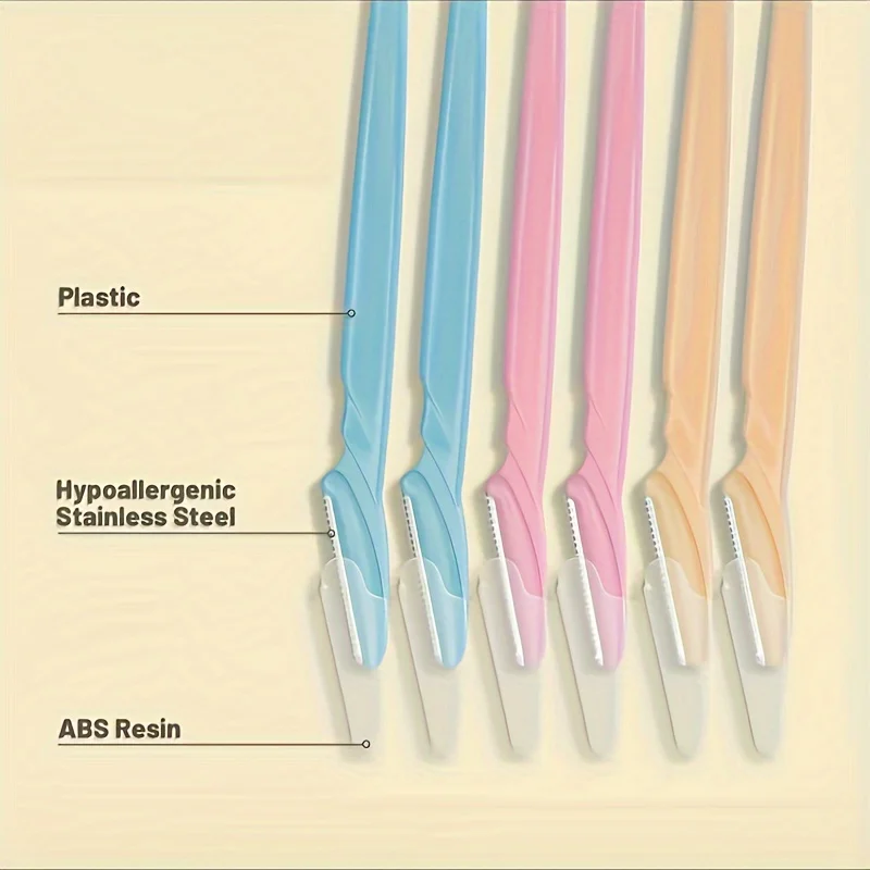 مجموعة ماكينة حلاقة للحواجب متعددة الأغراض مكونة من 3/5/6/10/12 - ماكينة تشذيب شعر الوجه اللطيفة، مجموعة سهلة التشكيل وتشكيل البشرة - بشرة ناعمة