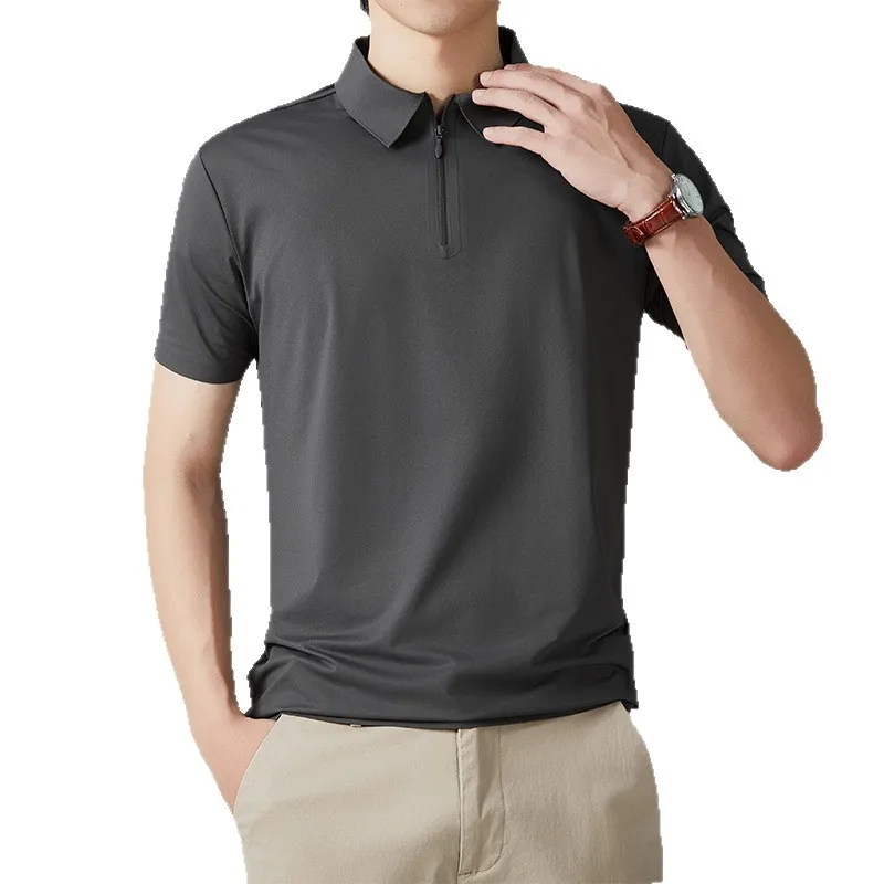 2026 Short Sleeve T-Shirt Men's Classic Summer Casual Versatile Slim Breathable Simple Solid Color Men's T-Shirt