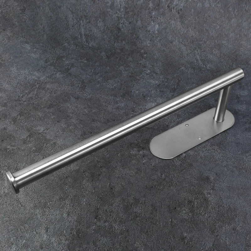 A26F-Paper Towel Holder- Self Adhesive Or Drilling Under Cabinet Sticky Paper Towel Holder Wall Mount For Kitchen Bathroom