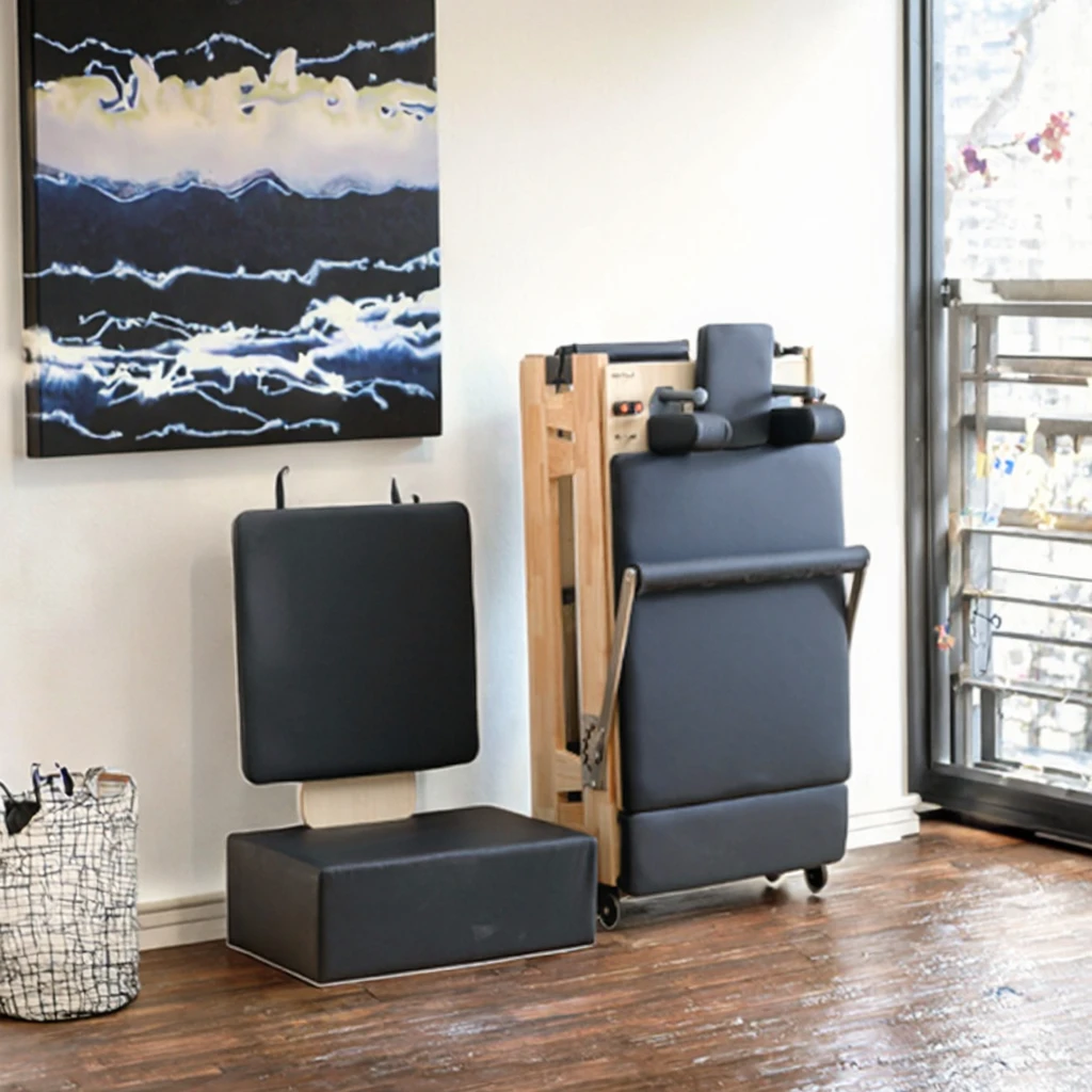 

Eco-Friendly Wooden Folding Pilates Reformer Core Bed Durable Portable Home Gym Equipment For Full-Body Workout Pilates Studio