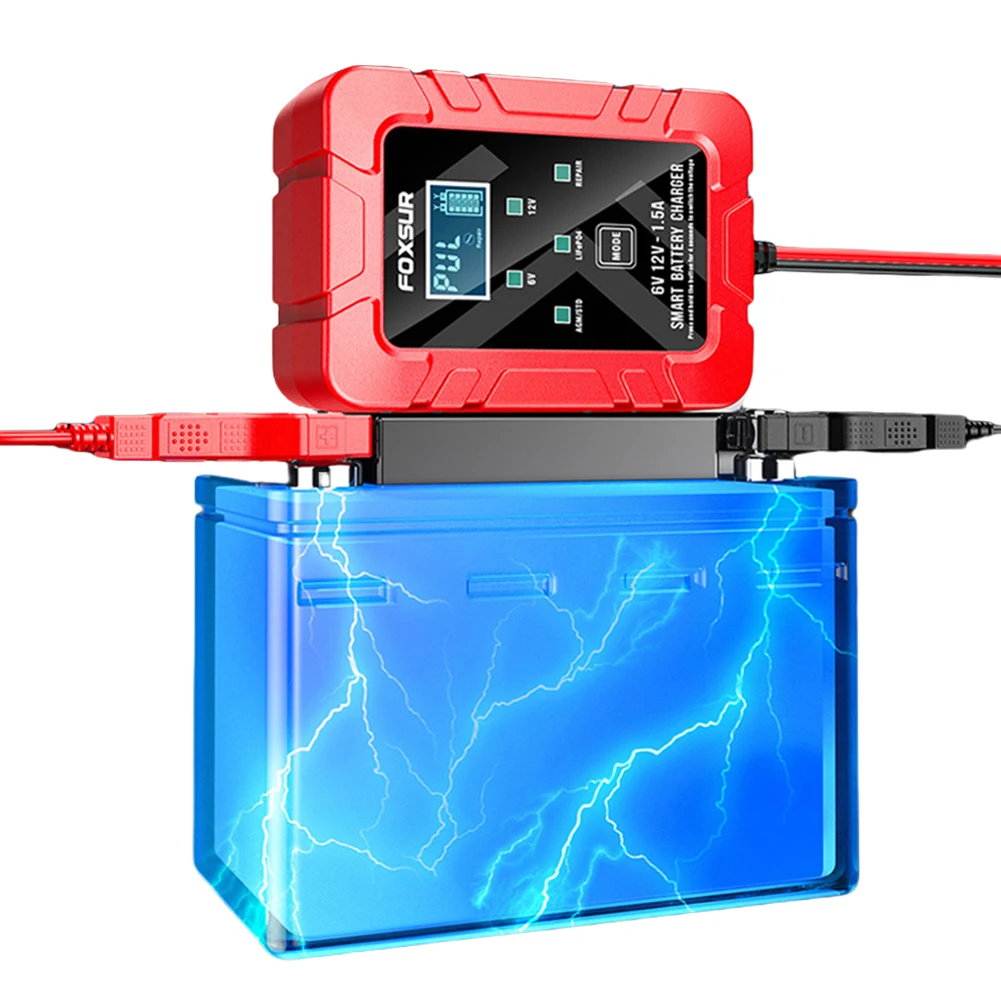 

6 В 12 В автоматическое зарядное устройство для обслуживания аккумулятора, зарядное устройство для автомобилей, мотоциклов, газонокосилок, свинцово-кислотных аккумуляторов LiFePO4