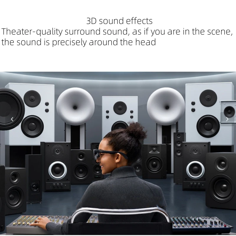 Óculos AR inteligentes RayNeo Air 3s Pro, som surround 3D visualização HD de 135 polegadas, brilho de 1200Nits