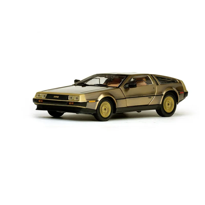 1:18 Scale Model Back To The Future Vehicle Diecast Alloy Metal Part 1/2/3 Time Machine DeLorean DMC-12 Doll Car Toy Collection