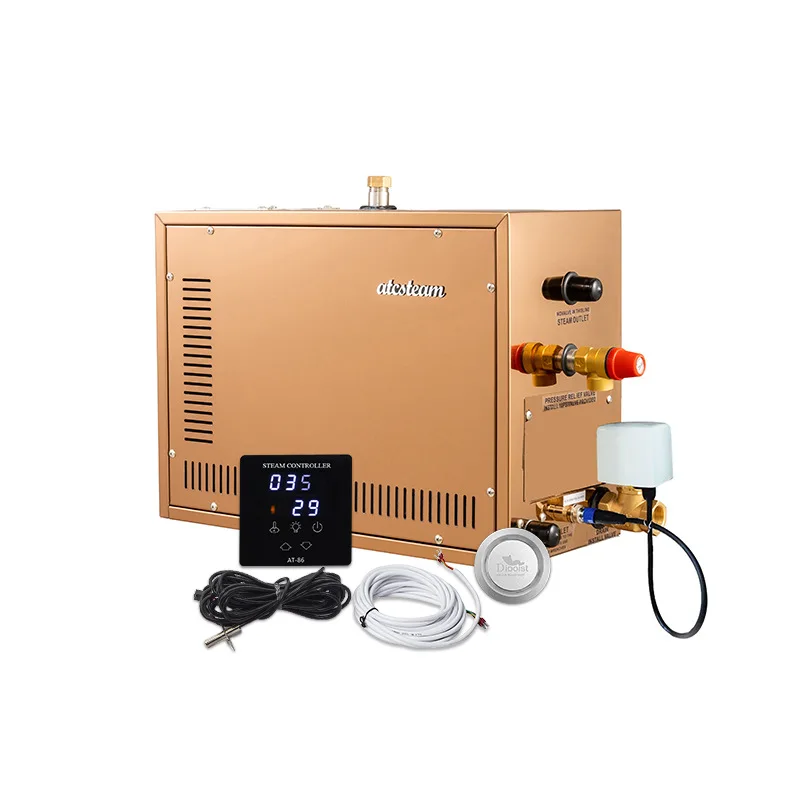 9kw Automatic stainless steel Steam Generator Automatic descaling Sauna Room Steam Bath Machine For Spa Room Digital Controller